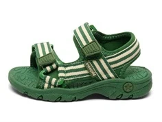 Bisgaard sandal Addie grøn med striber lavet i samarbejde mellem Trine Kjær og Bisgaard